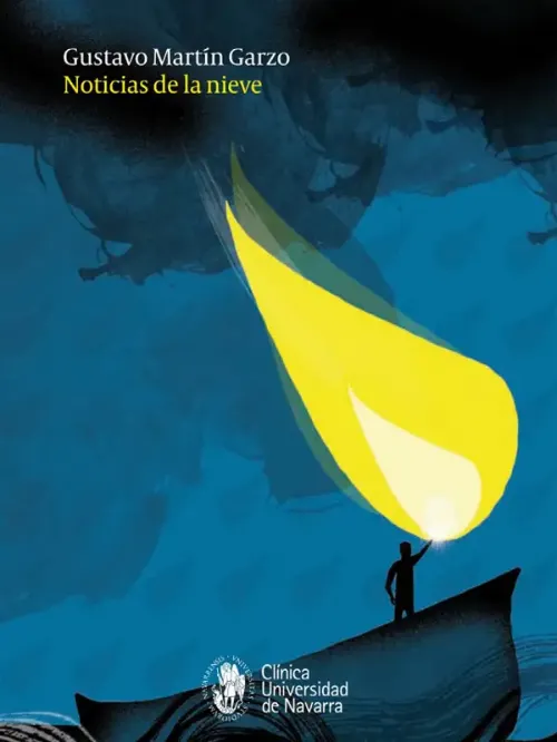 <p>Imagen de la portada del libro "Noticias de la nieve" escrito por Gustavo Martín Garzo dentro de la colección "Historias de la Clínica".</p>