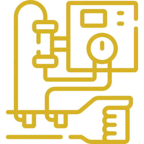 Icono dorado de diálisis renal
