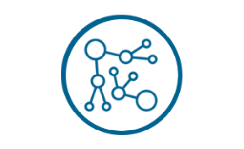 Imagen de un icono azul que simboliza el trabajo en equipo.