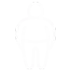 Icono blanco obesidad